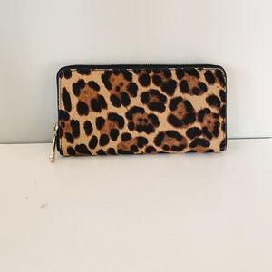 Like new, J. Crew calf hair wallet
